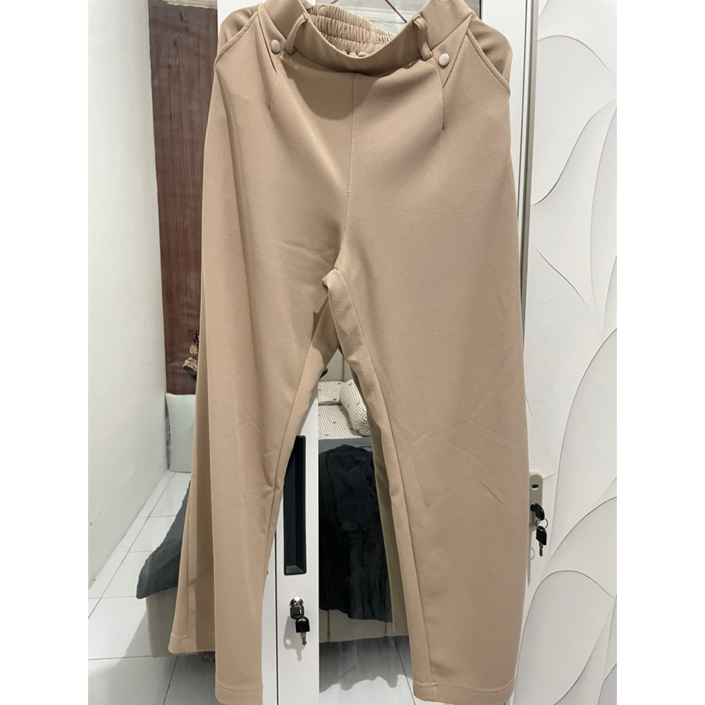 Celana HighWaist MJ Marjorie Kulot Tegak Lurus