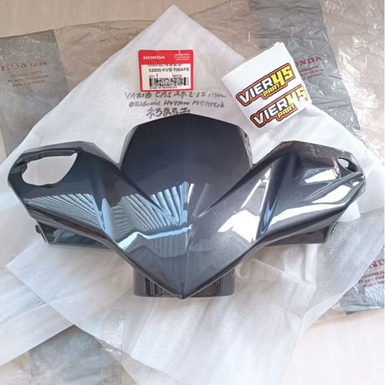 Cover batok depan grey abu metalik vario 110 techno karbu original AHM