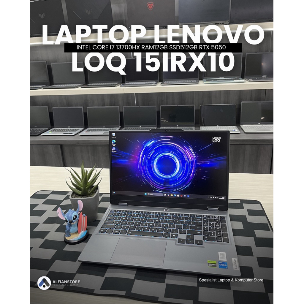 LAPTOP LENOVO LOQ 15IRX10 INTEL CORE I7 13700HX RAM12GB SSD512GB RTX 5050