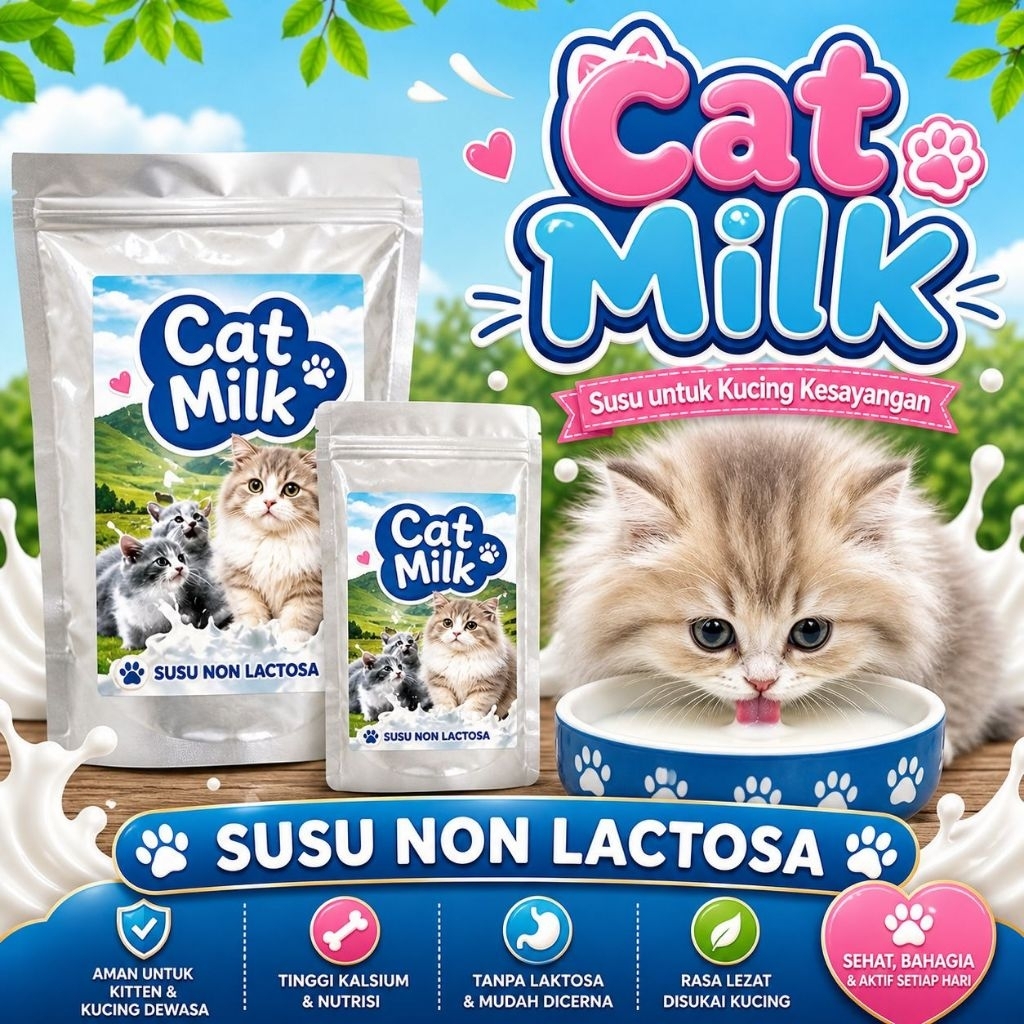 CAT MILK 100 GR - Susu Kucing Susu Kitten Vitamin Kucing Bayi Kucing Penggemuk Bayi Kucing HARGA TER