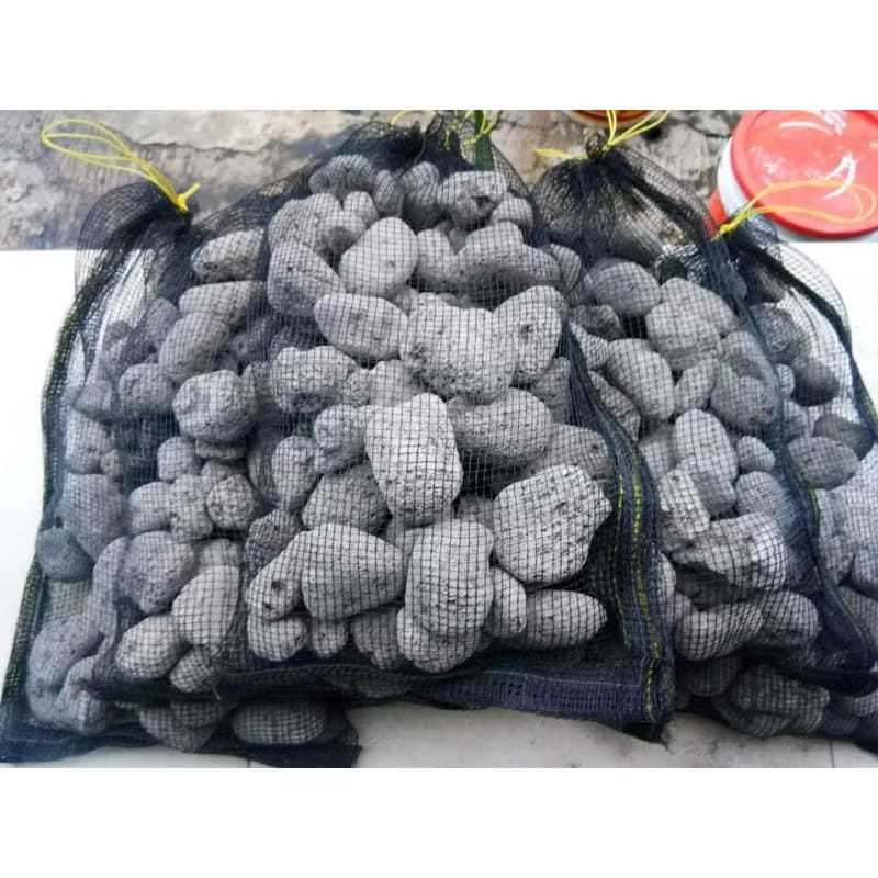 batu apung 3kg plus waring media filter kolam koi / batu apung media filter / filter kolam koi