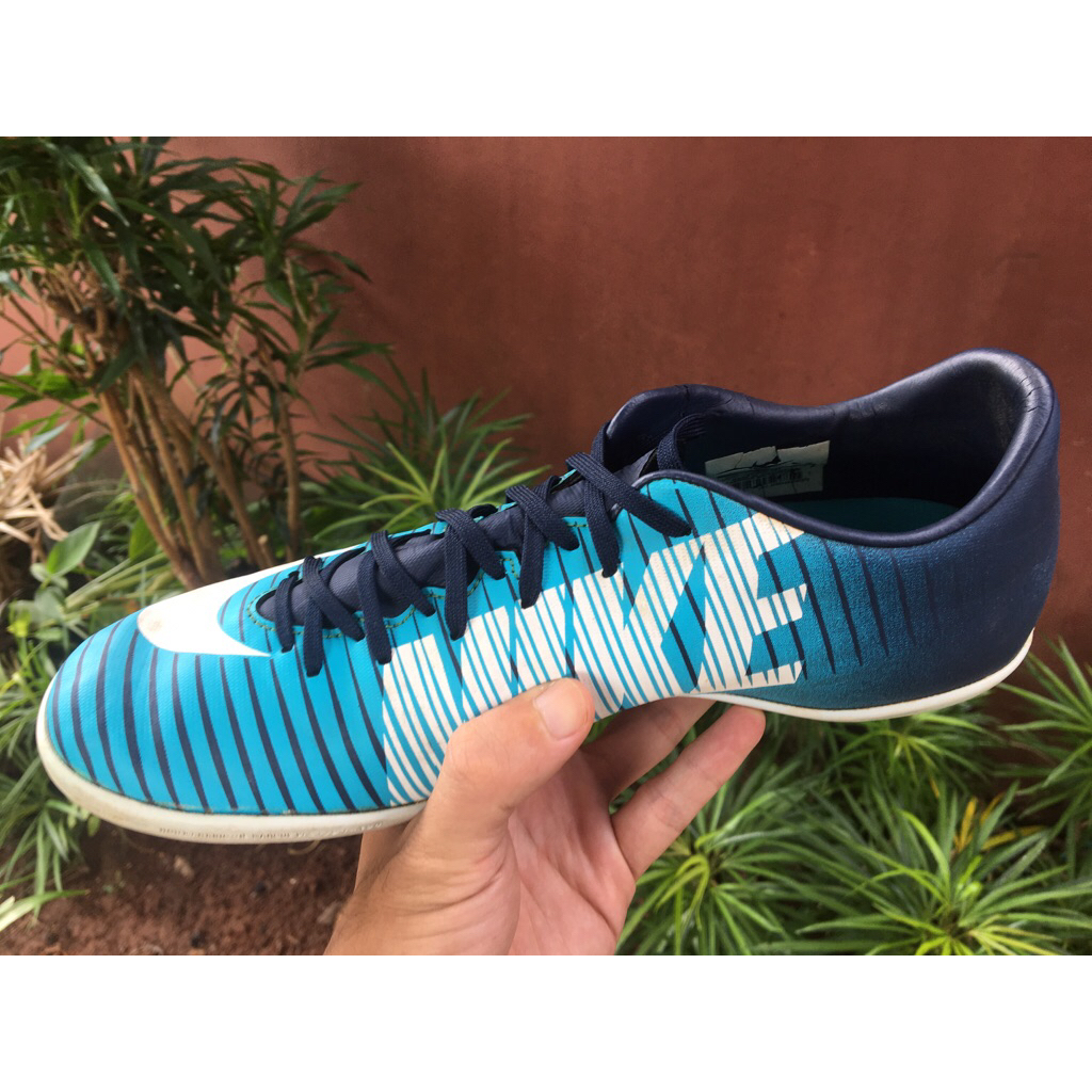 Sepatu Futsal Nike Mercurial X Ice Blue Original (Second)