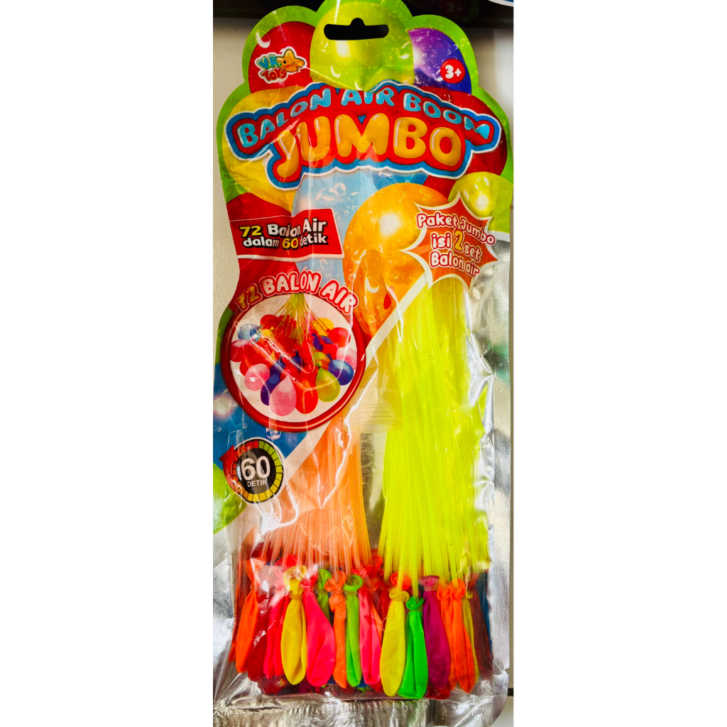Balon Air Boom Jumbo (72 Balon Air Dalam 60 Detik)