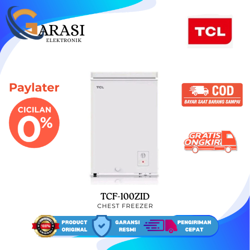 TCL TCF-100ZID CHEST FREEZER 100 LITER KULKAS DAGING BOX TCF 100 ZID 100L