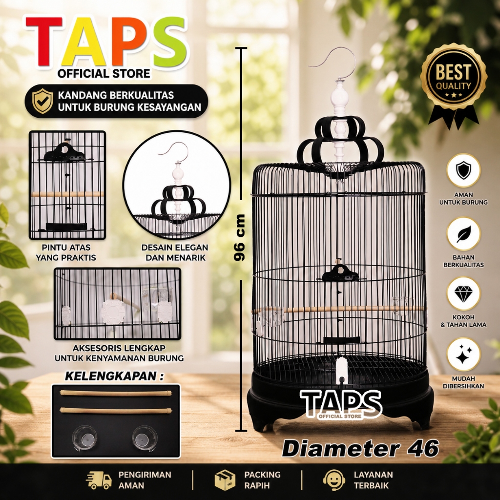 TAPS Sangkar Besi Jumbo Diameter 46 cm
