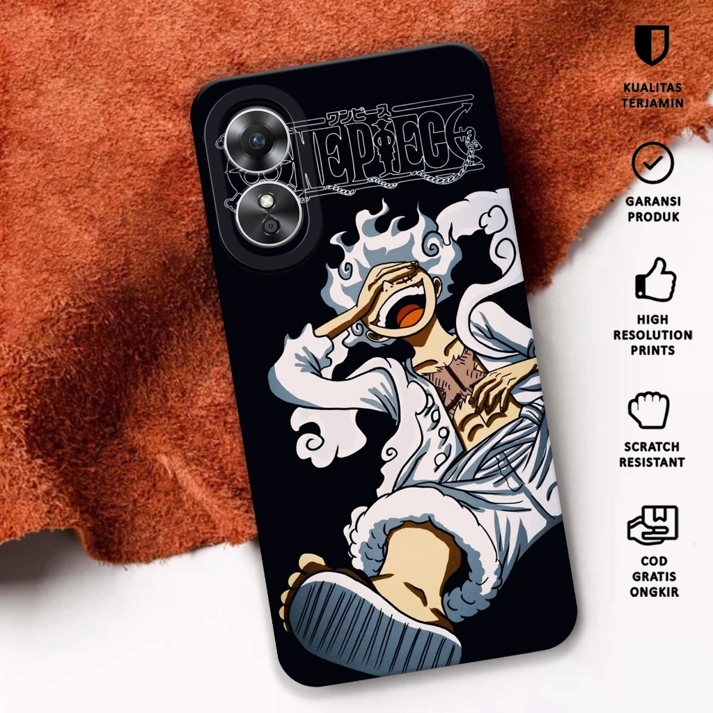 Case Hp For Oppo A17 ( BR-LUFFY )  Kesing Hp Oppo A17 - Softcase Procamera - Case Terlaris - Cassing