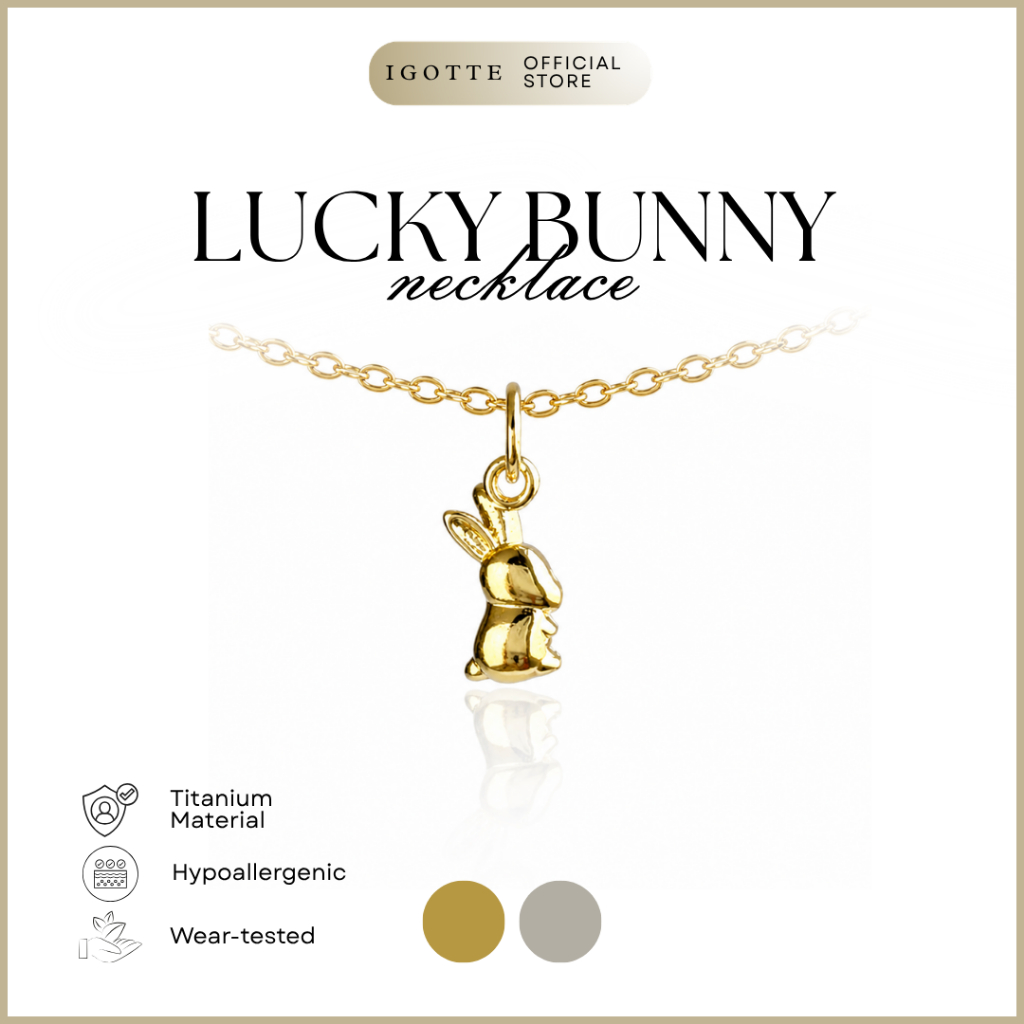 Lucky Bunny Necklace - Kalung Kelinci - Titanium 18K Gold Filled