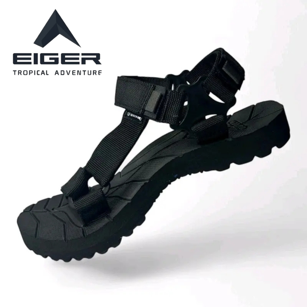 Sandal Eiger1998 Slop Gunung Adventure Hitam Original Sandal Gunung Terlaris