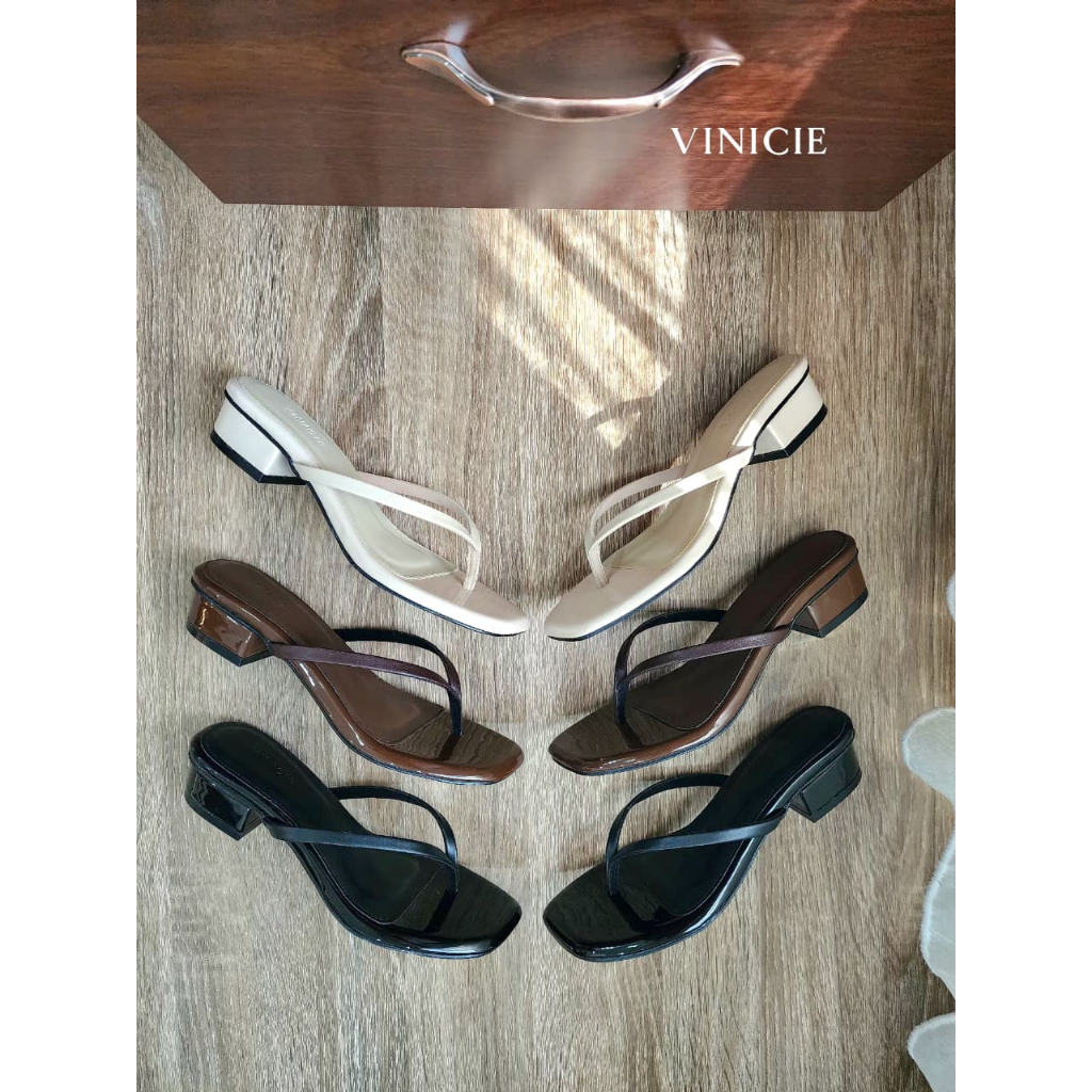 VINICIE COLLECTION Sandal Jepit Wanita Heels 4 cm Empuk