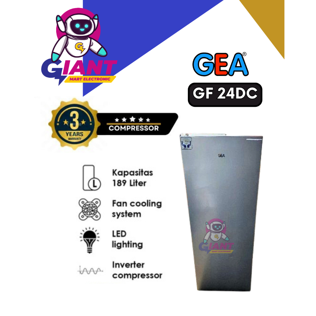 KULKAS FREEZER GEA GF24DC / GF-24DC / GF-24-DC 189 LITER