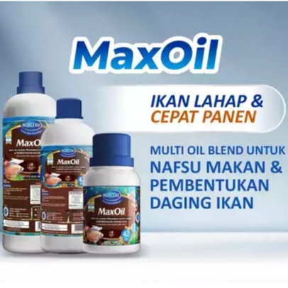 Bluecore MaxOil Vitamin Omega Ikan Perangsang Nafsu Makan Ikan Pembentukan Daging Ikan kolam