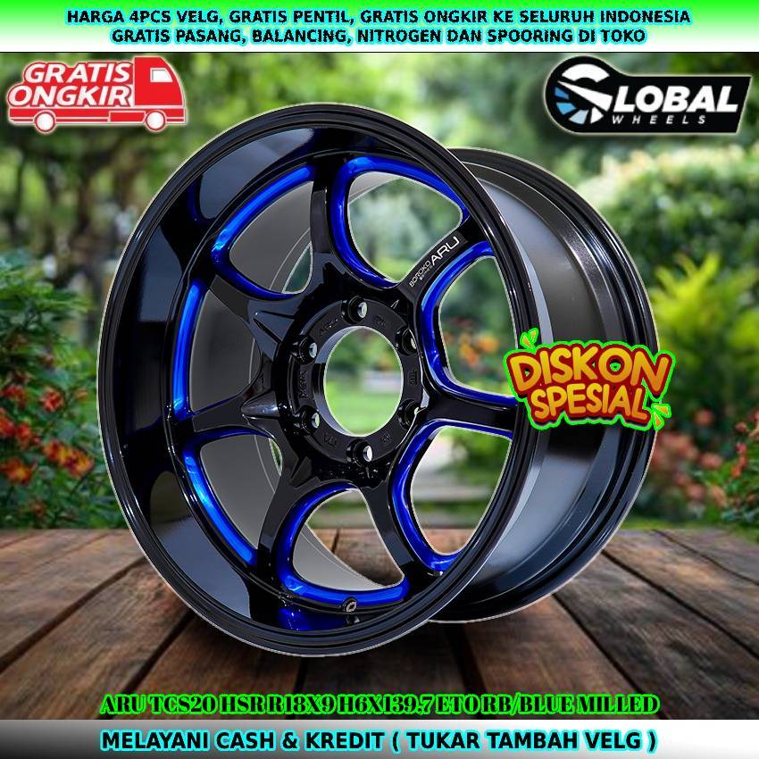 Velg hsr ring18 velg mobil BT50| L200| Pajero| Strada| Triton| dll velg hsr aru R18