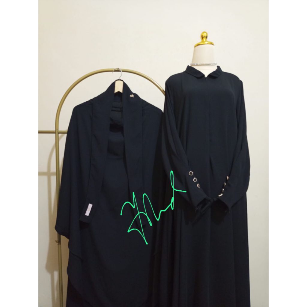 PL Flowy Black M Set FK Standar by Alfihuraiyah