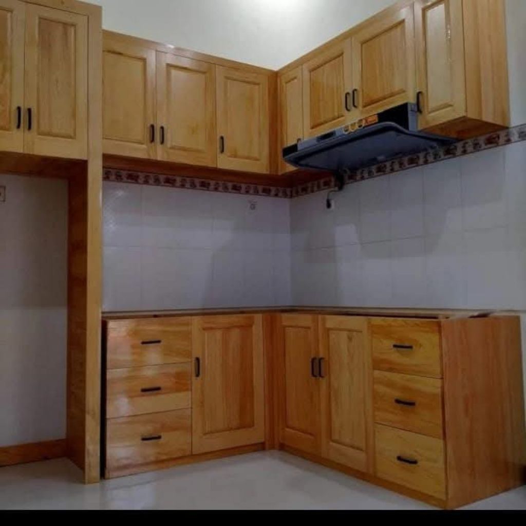 kitchenset rak dapur/rak gantung bahan kayu jati belanda
