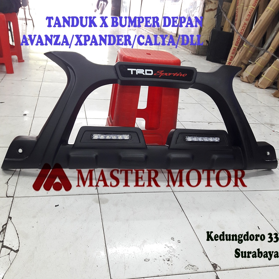 Tanduk Bumper Depan Grand Avanza Xenia dan lampu DRL Bumper X TRD Sportivo Avz 2016 2017 2018 front 