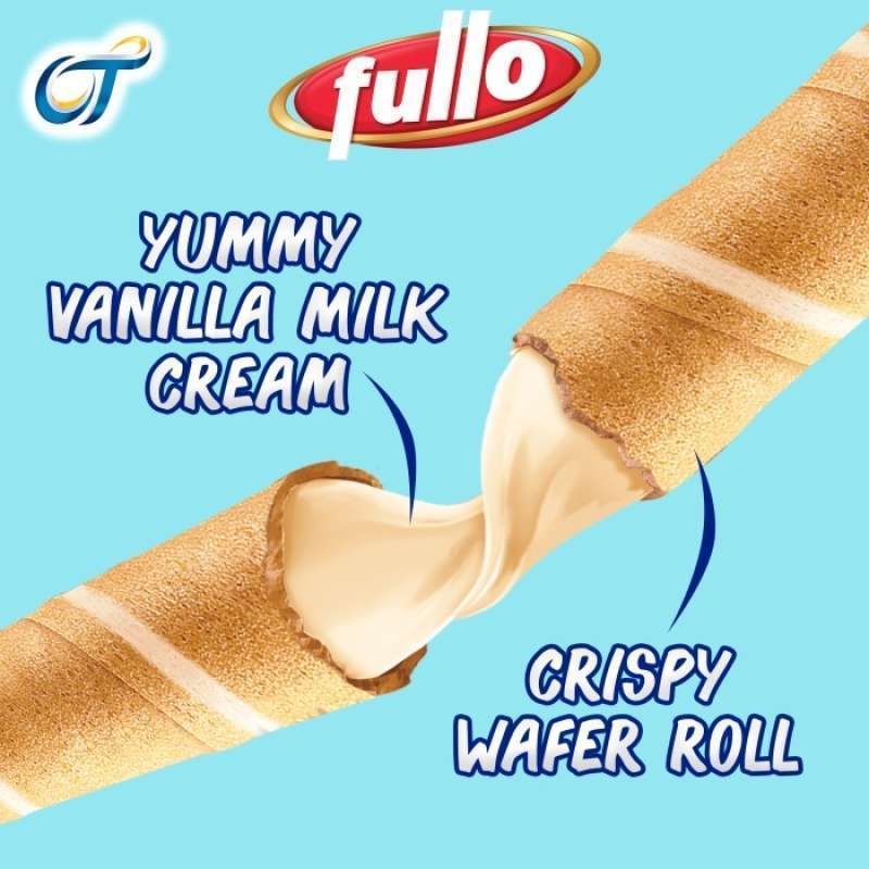 1 Box 24 Pcs Wafer Roll Fullo Rasa Vanilla & Coklat