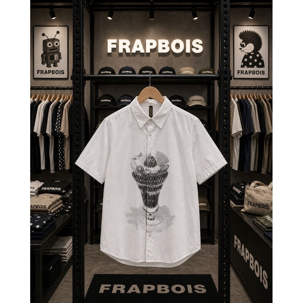 Kemeja Frapbois Issey Miyake Print Logo M (67x53)