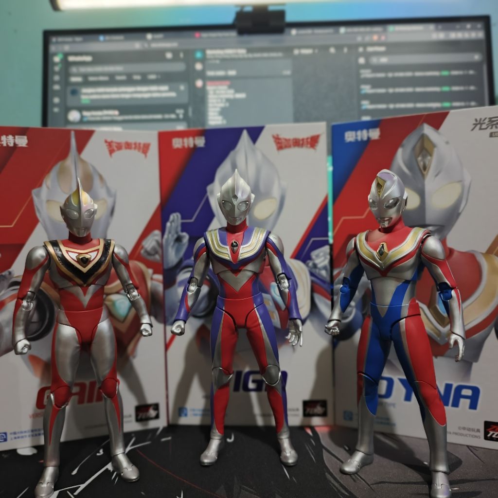 ZD Toys Ultraman Tiga, Dyna, Gaia