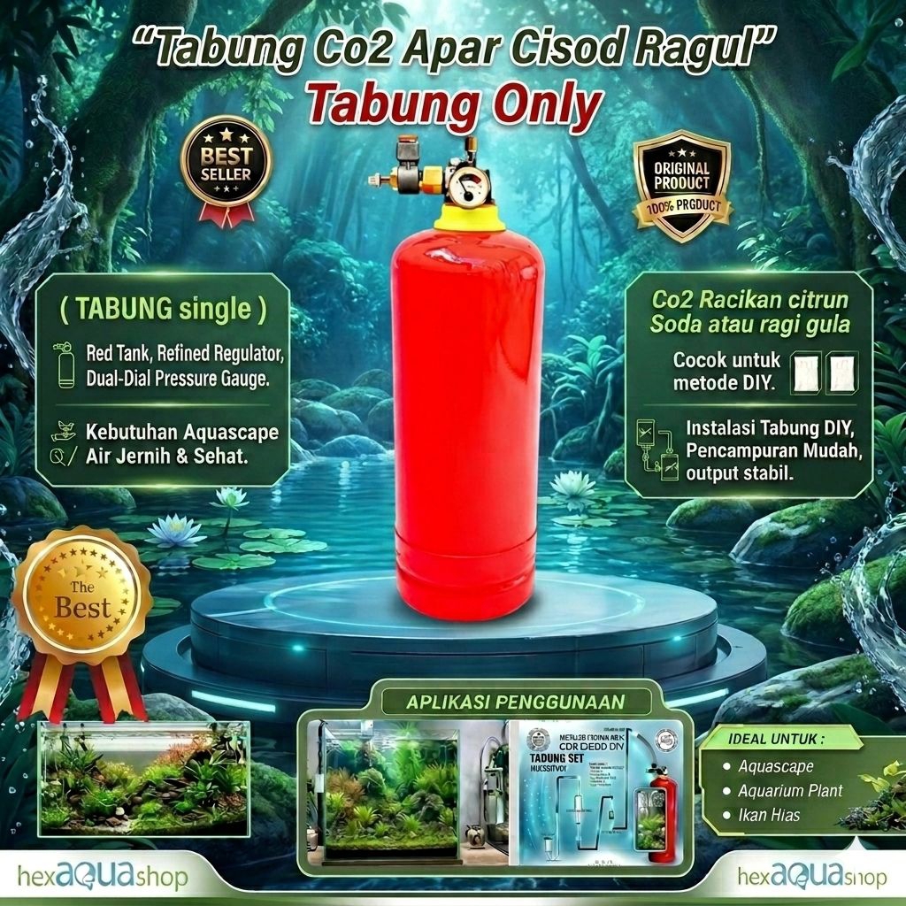 Tabung Co2 Diy Cisod 1kg kran PU tabung apar