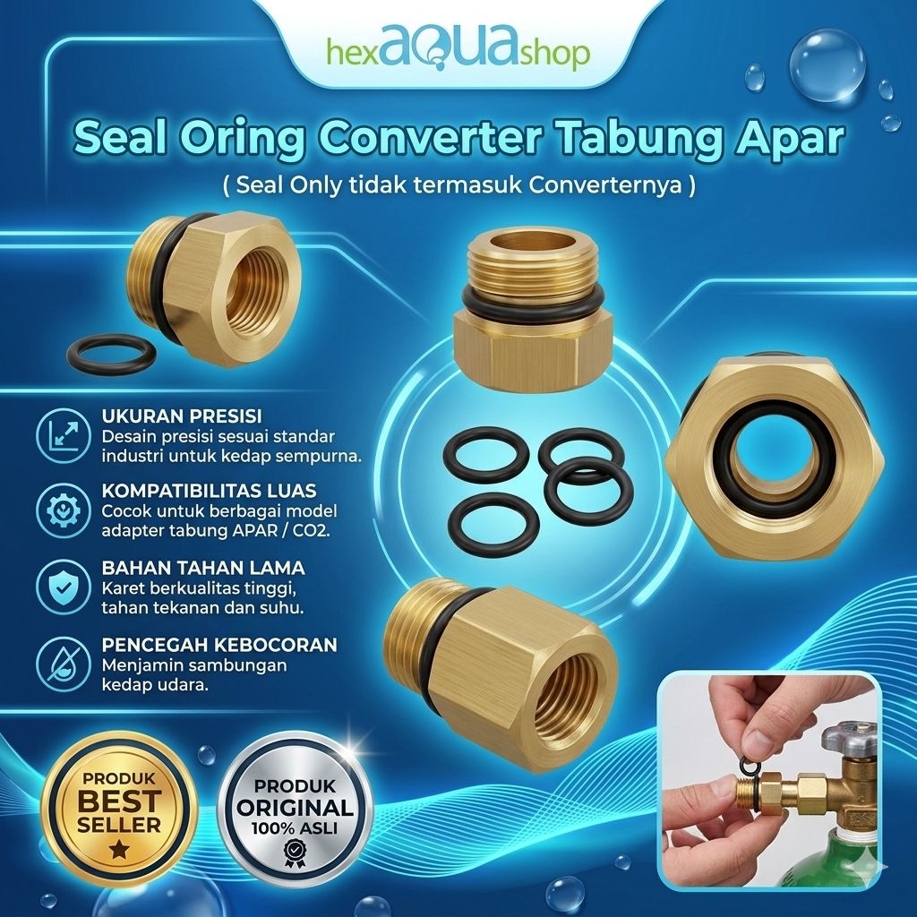 Seal ORing Converter tabung apar set - Nepel - untuk co2 diy cisod