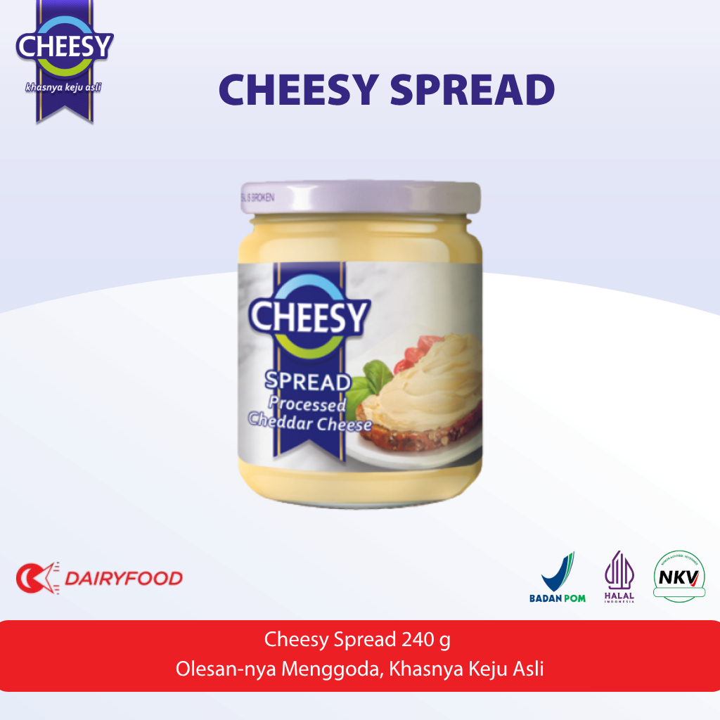 CHEESY SPREAD Keju Cheddar 240 gram