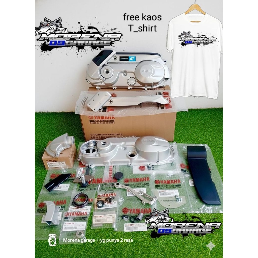 bak cvt Nouvo pnp mio full set sela+cover. original Yamaha barang baru.free ,(bonus) kaos t-shirt un