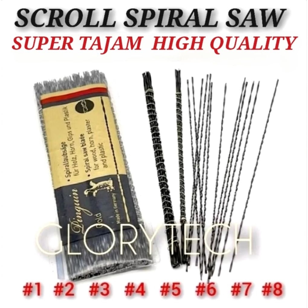 Mata Gergaji Scroll Spiral Metal Kayu/ Mata Scroll Spiral Gergaji Ukir kayu Metal