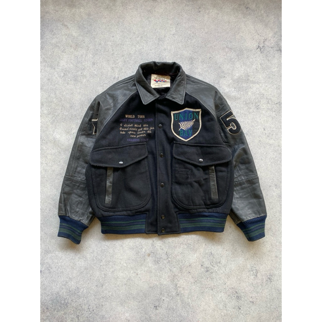 Varsity Jacket kulit vintage Leather