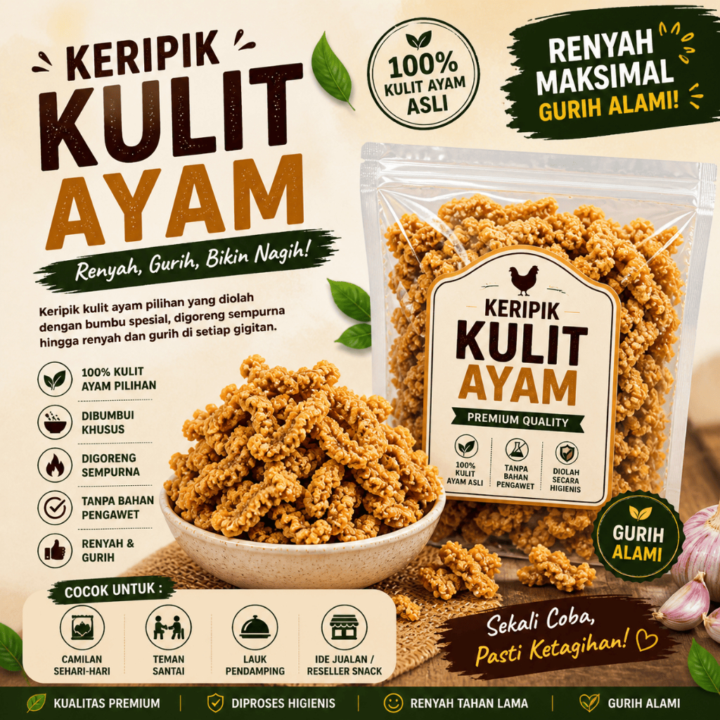 Kerupuk Kulit Ayam Crispy