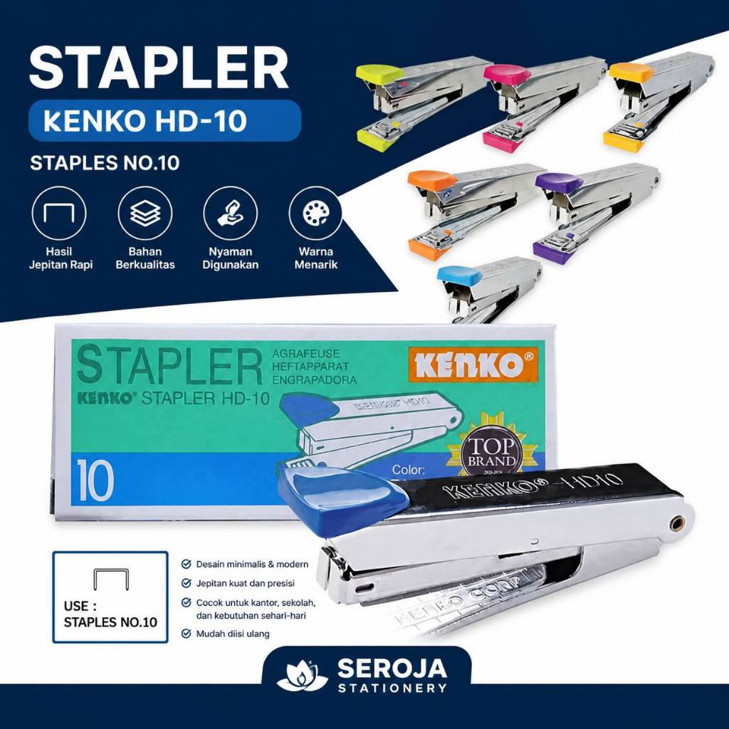STAPLER KENKO HD-10 | STAPLER KECIL | 1 PCS