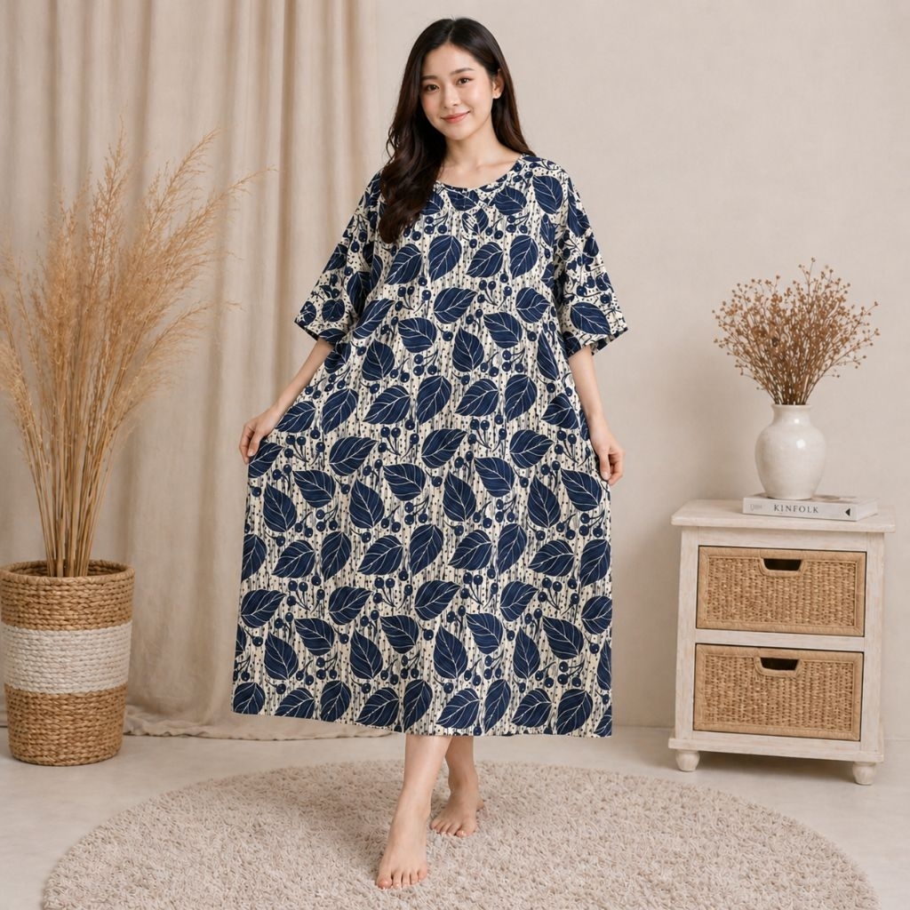 Daster Kalong Jumbo LD 130 - Daster Lowo Jumbo - Daster Super Jumbo Bahan Katun Rayon adem