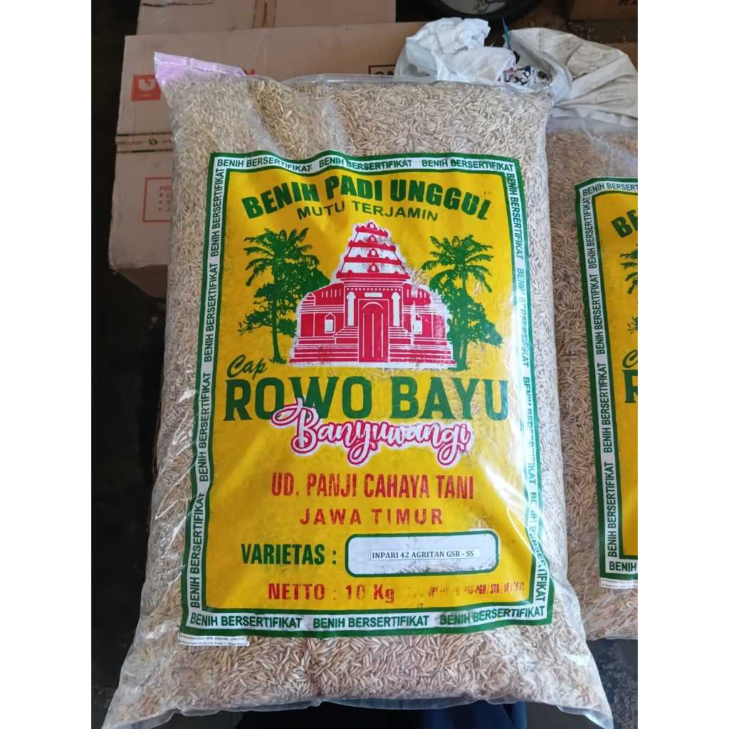Benih Padi Inpari 42 Agritan GSR Cap Rowo Bayu - Bibit Padi Unggul Bersertifikat 10kg