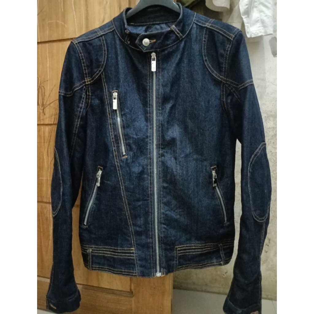 Zara Man raider denim jacket M