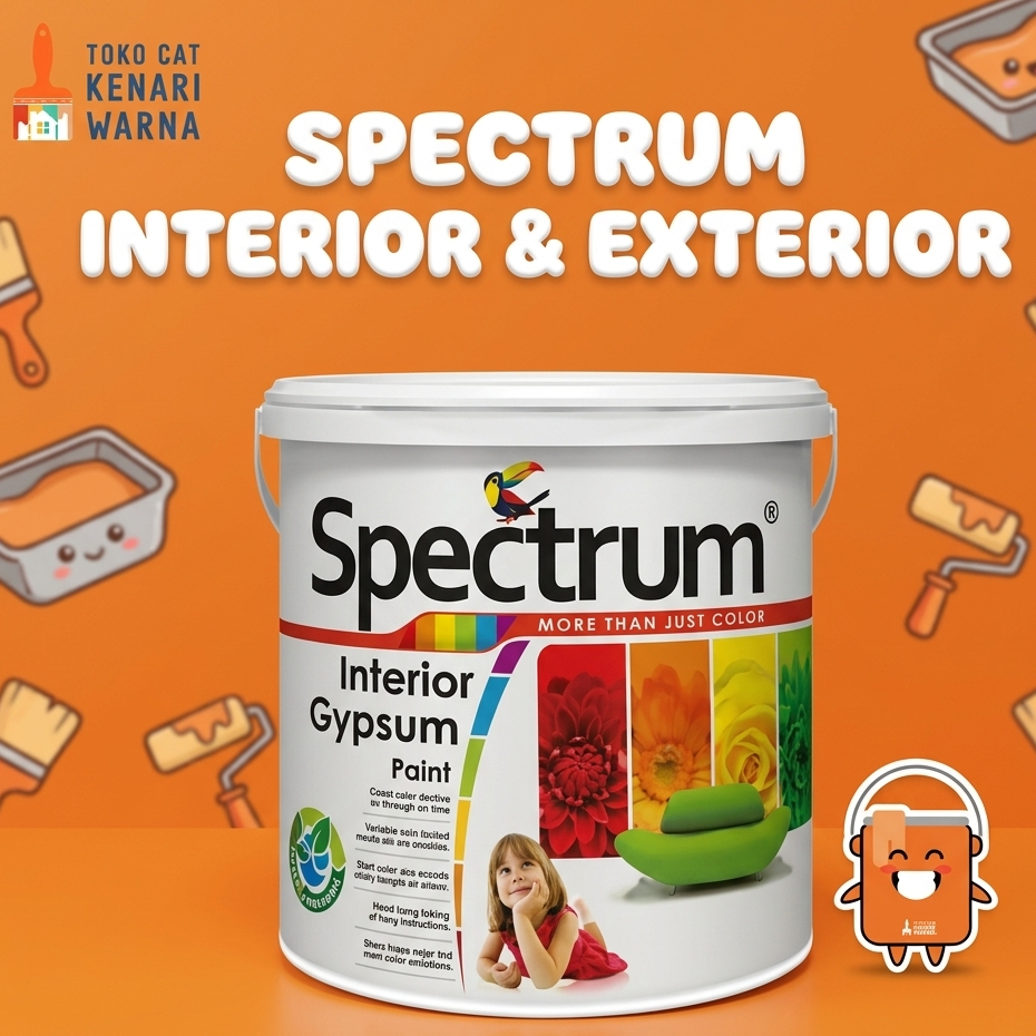 SPECTRUM INTERIOR EXTERIOR PAINT (TINGTING)  - CAT TEMBOK INTERIOR & EXTERIOR 18,9 lt