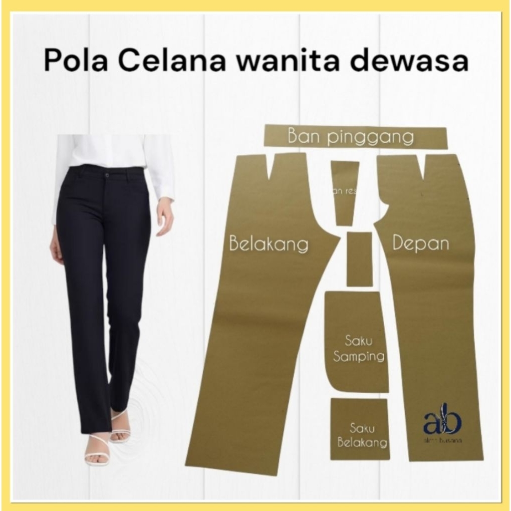 Pola Celana Wanita | pola instan celana wanita dewasa