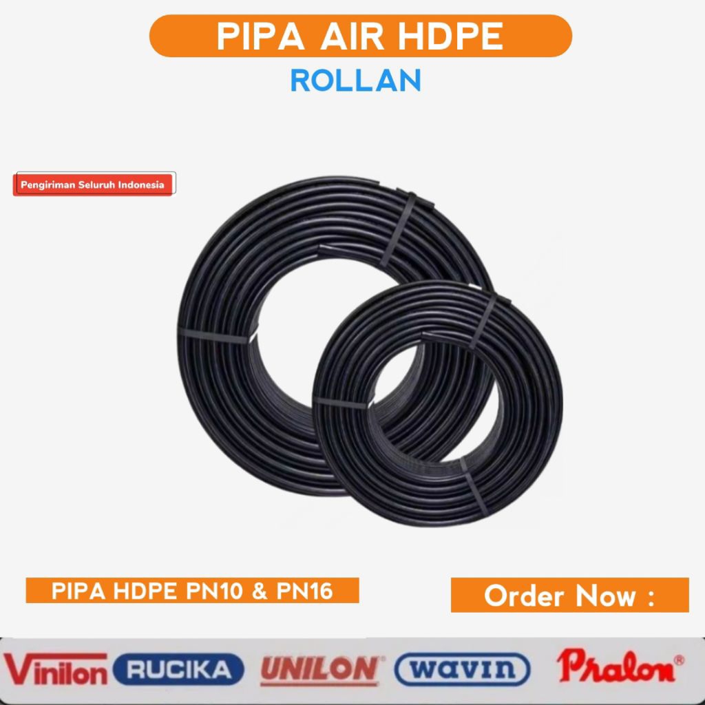 Pipa Hdpe 1 inch 100 Meter Per Roll