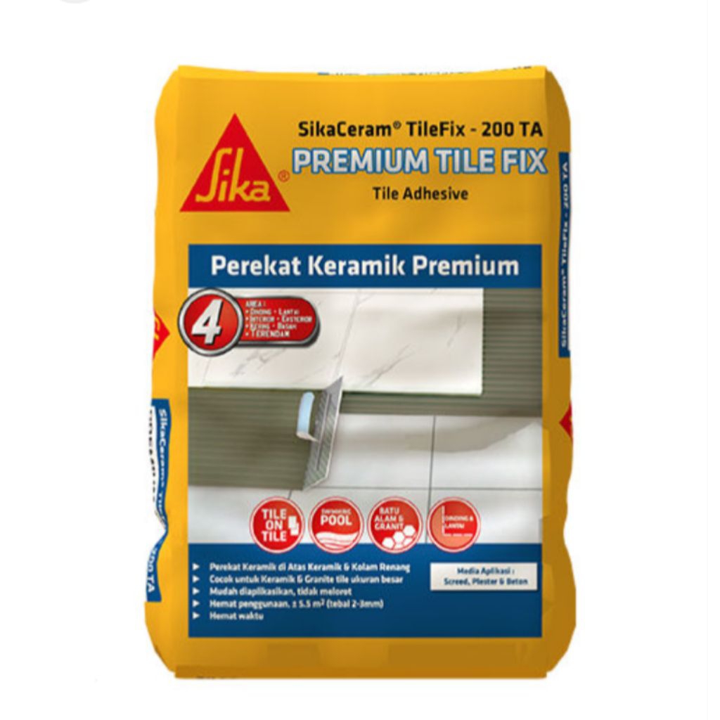 Sika Ceram 200TA / Sika Tile Fix perekat keramik diatas keramik/granite / perekat keramik area basah