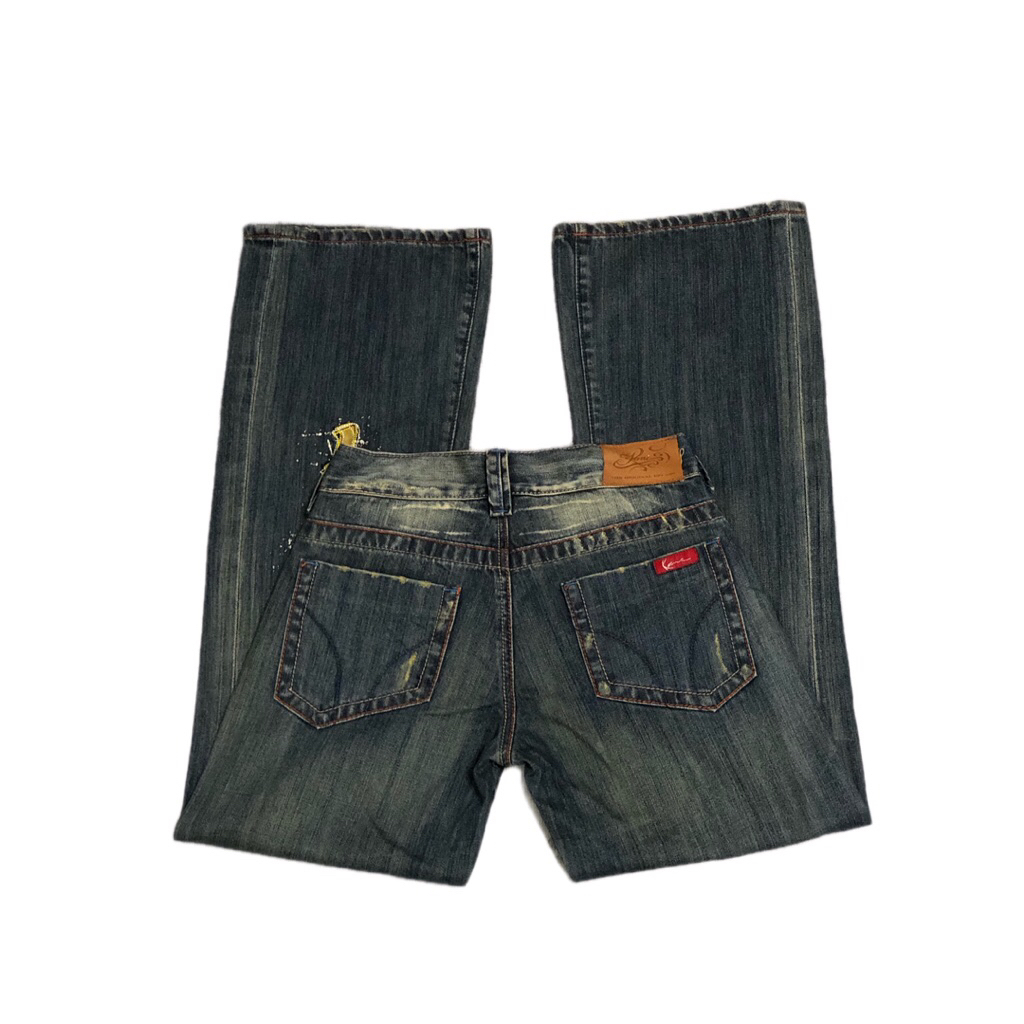 Y2K vintage karl kani flare jeans denim pants