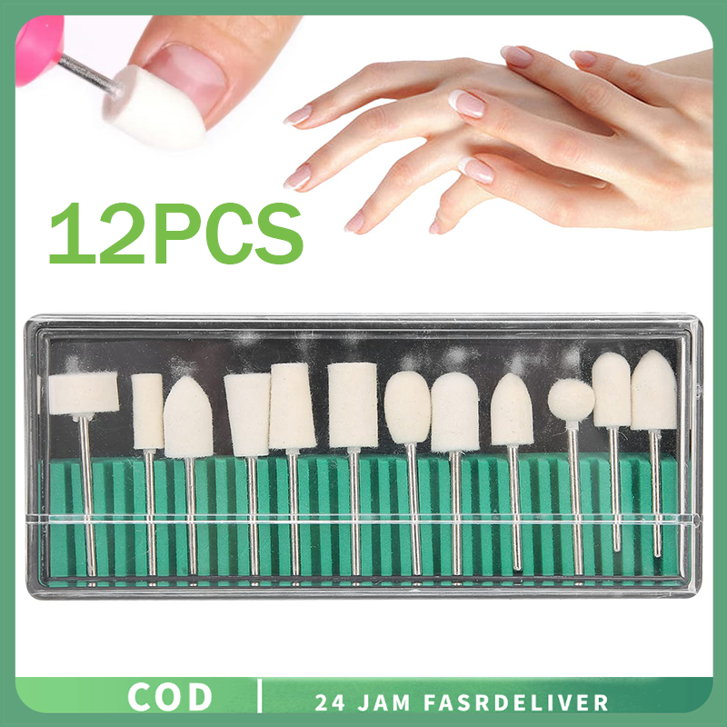 12pcs Wool Poles Mini Penggilingan Mata Bor Wool Poles Perkakas Listrik Wool Poles Mini Grinder
