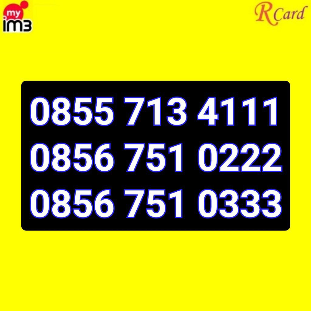Perdana Nomor Cantik IM3 Indosat 11 Digit Tripel 222 333 4111