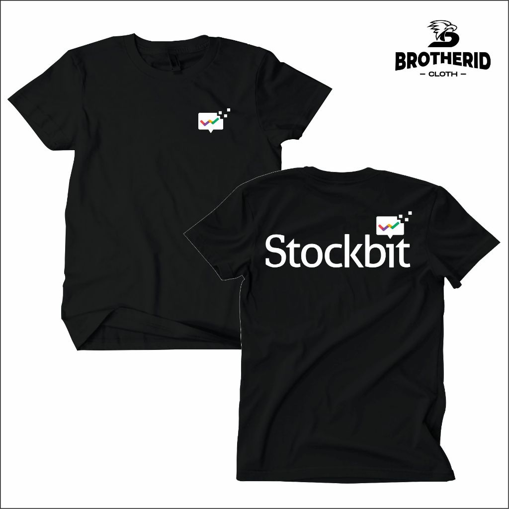 Kaos Stockbit v2 Aplikasi Investasi Sekuritas Baju Investor Saham Katun Combed 30s