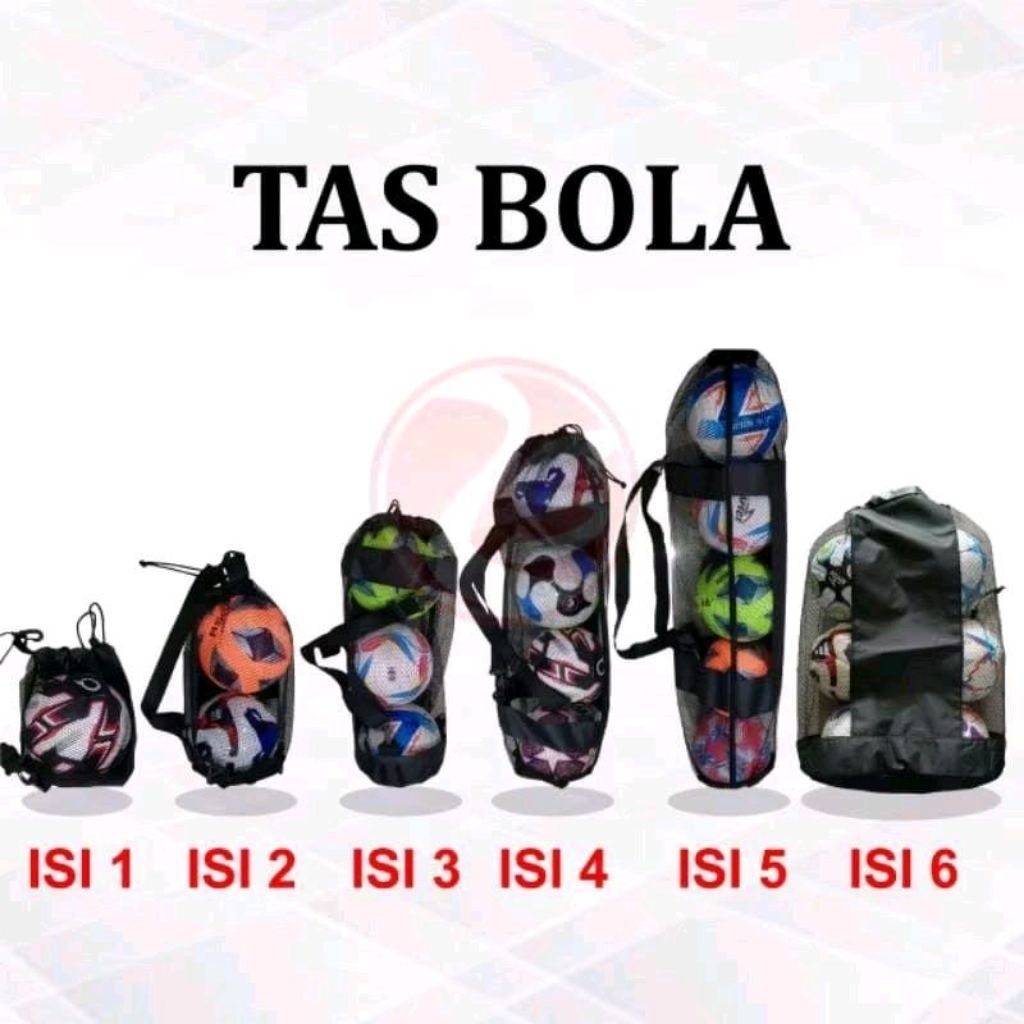 Tas bola sepak takraw futsal voli wadah bola selempang punggung tenteng tas jaring bola sepak bola