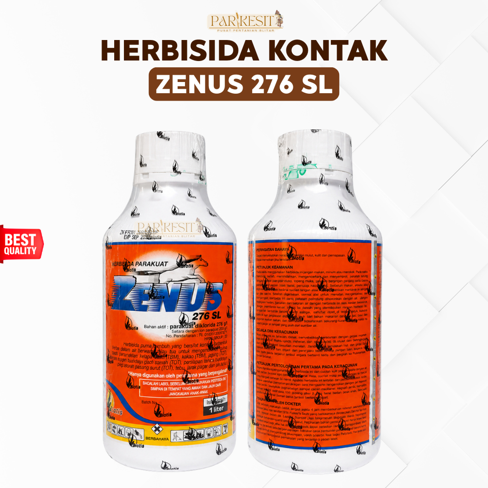 Herbisida Kontak Zenus 276 SL 1 Liter - Obat Rumput Liar Paling Cepat Mati & Ampuh