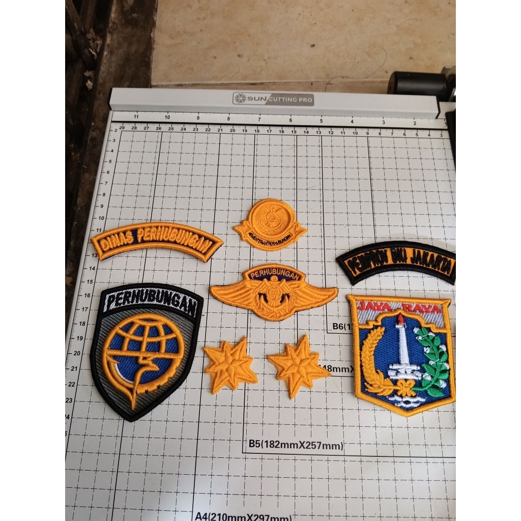 Bordir atribut dishub bordir timbul 3d