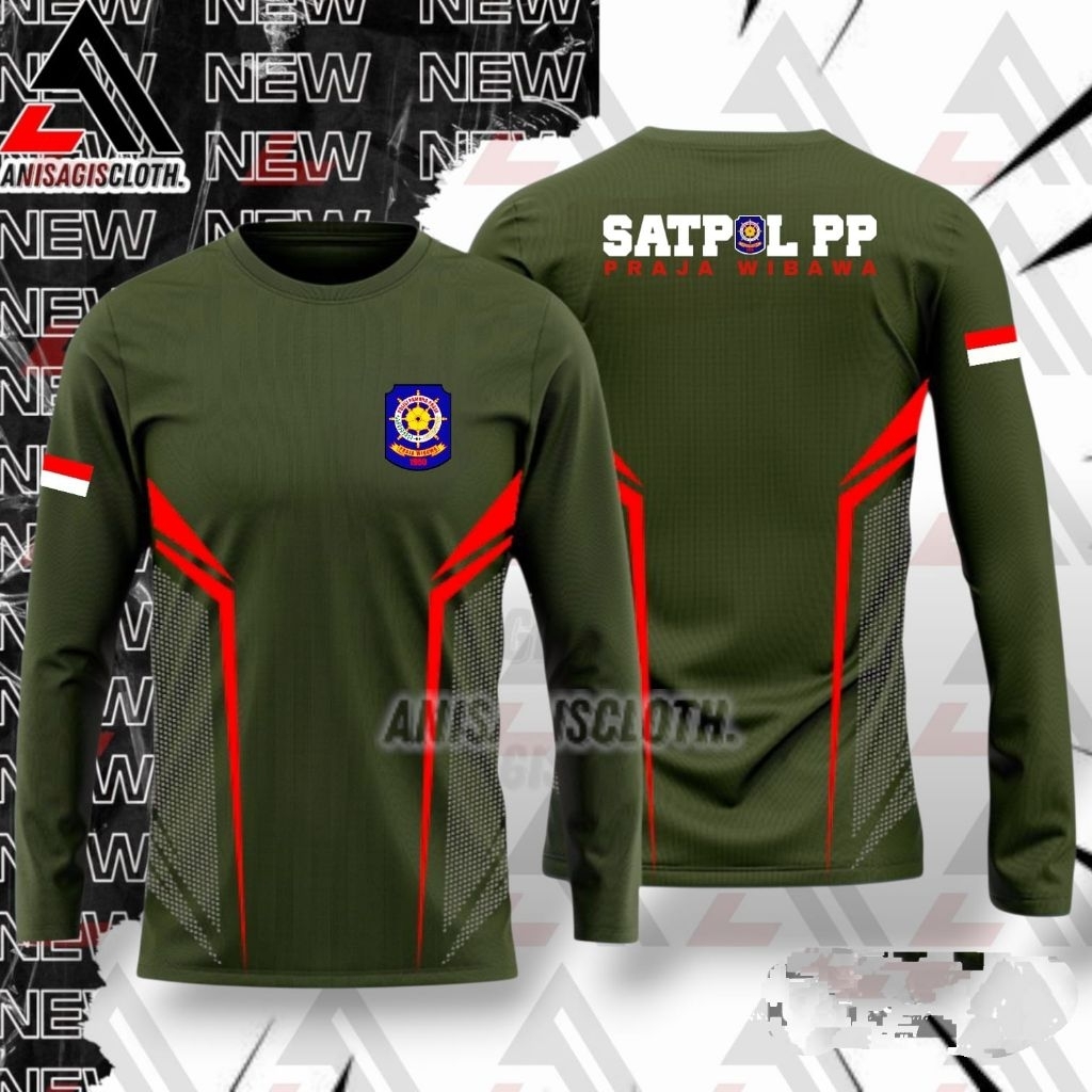 Kaos SATPOL PP lengan Panjang || Kaos Olahraga SATPOL PP Lengan Panjang terbaru