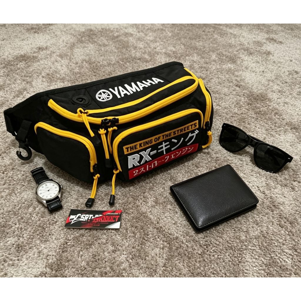 tas pinggang waistbag RX king 2stroke engine kapasitas 5L free rain cover/rimkut jas hujan