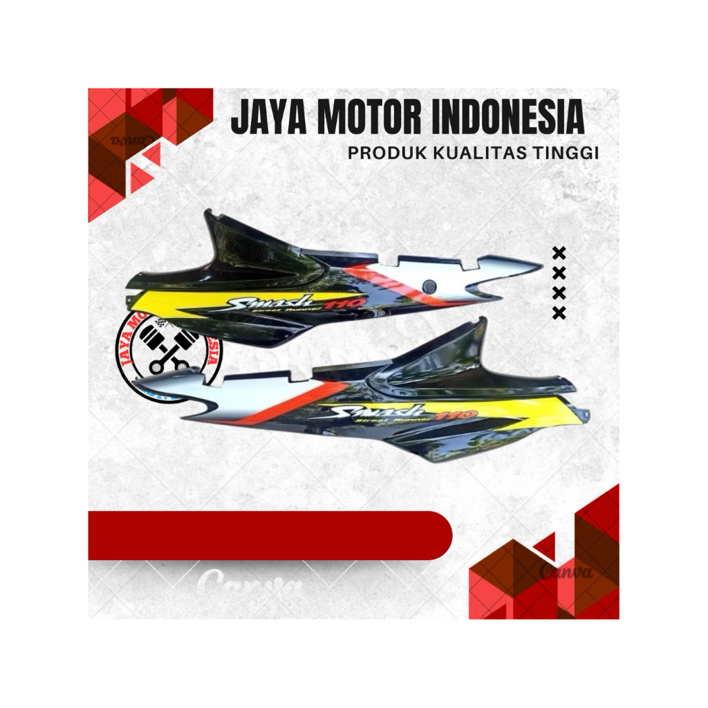 Body Samping Kanan Kiri Smash Old 110 ples Striping/cover body smash lama 110 2003 2004 hitam