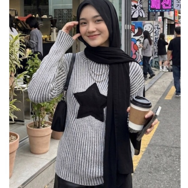 Bianca skull sweater | SWEATER RAJUT TEBAL TENGKORAK