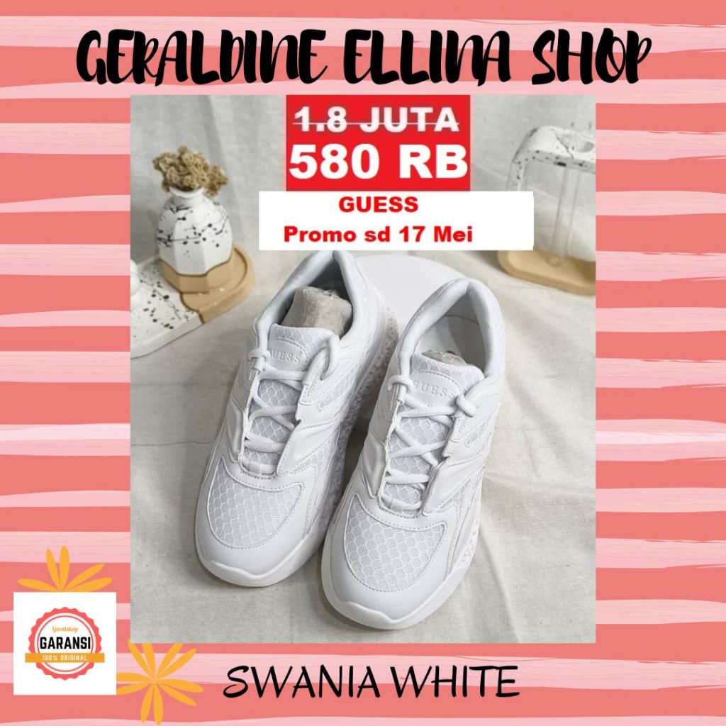 Sepatu sneakers Guess wanita 100% original SWANIA