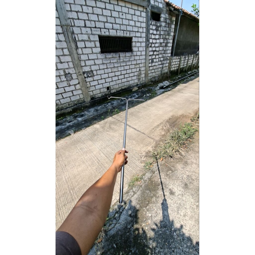 JAGRAK TEGEK PINGGIRAN STAINLESS STEEL 3 TEMPAT PJG 200cm